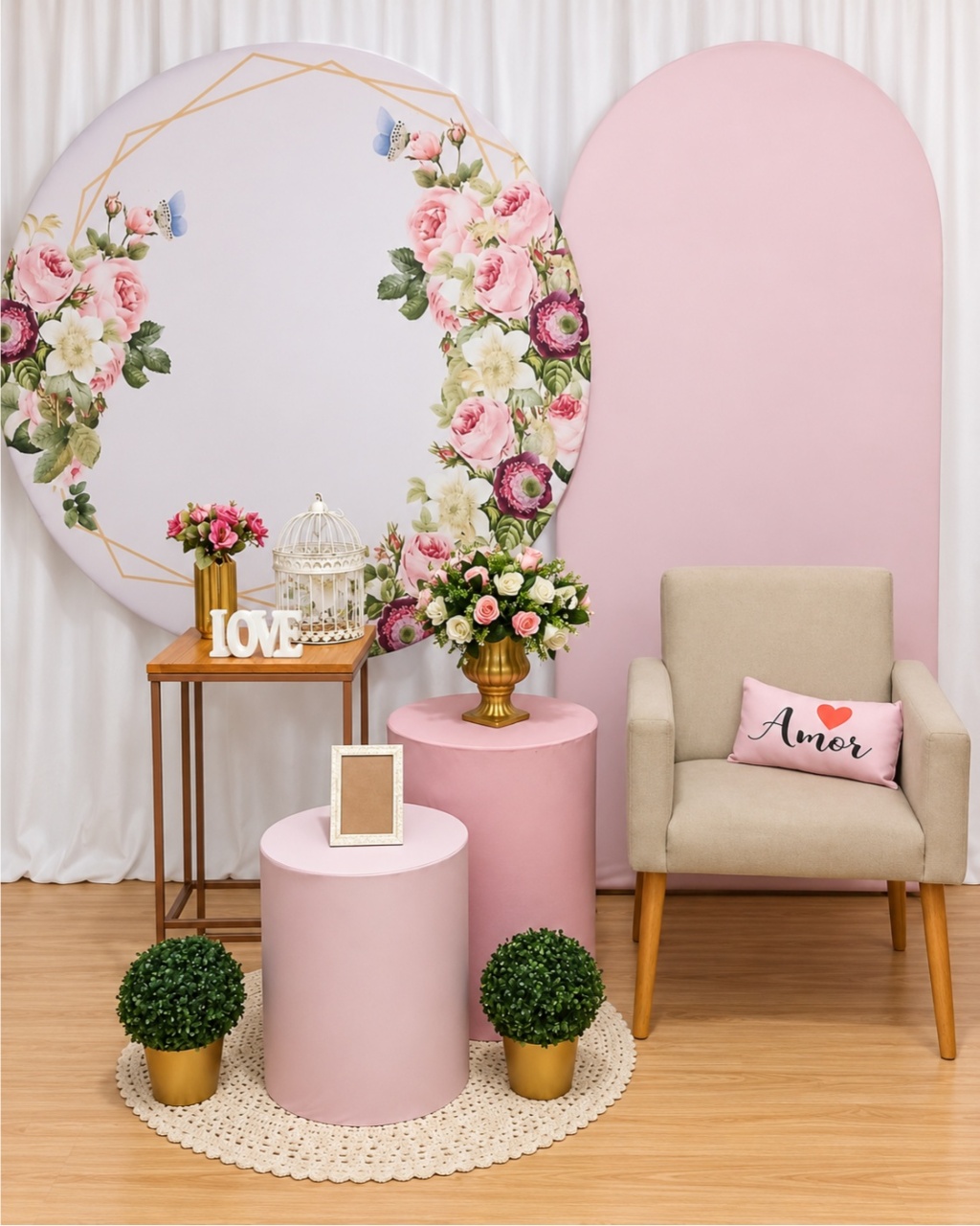 Cenário Floral Composição K-5966 - Rocha Decorações Pegue e Monte Itatiba