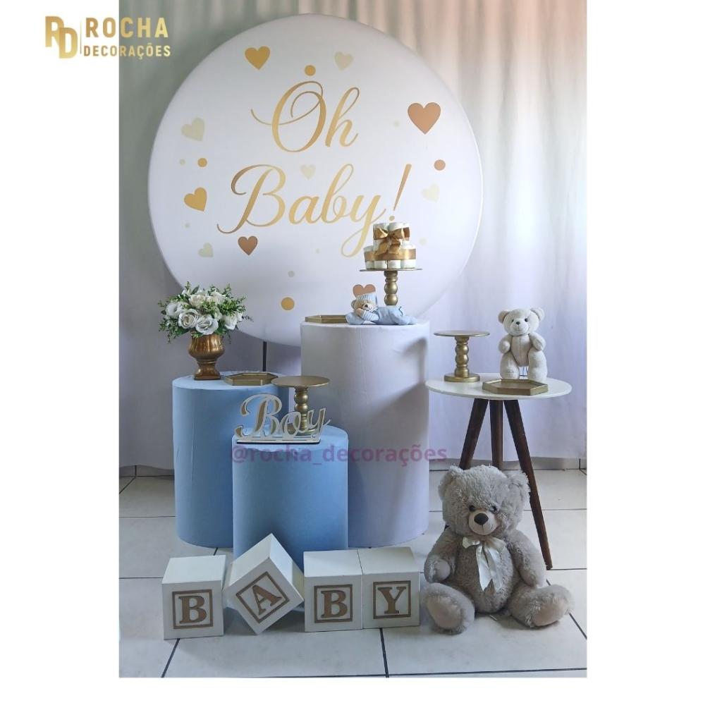 Oh Baby Cha de Bebe Menino - Rocha Decorações