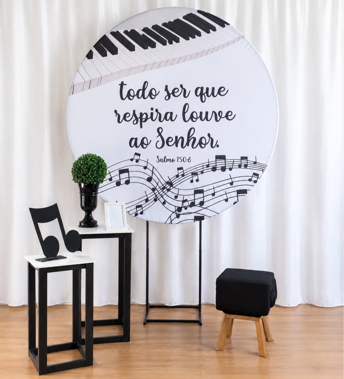 Musica Salmo 150 Cenario Foto - Rocha Decorações Pegue e Monte Itatiba