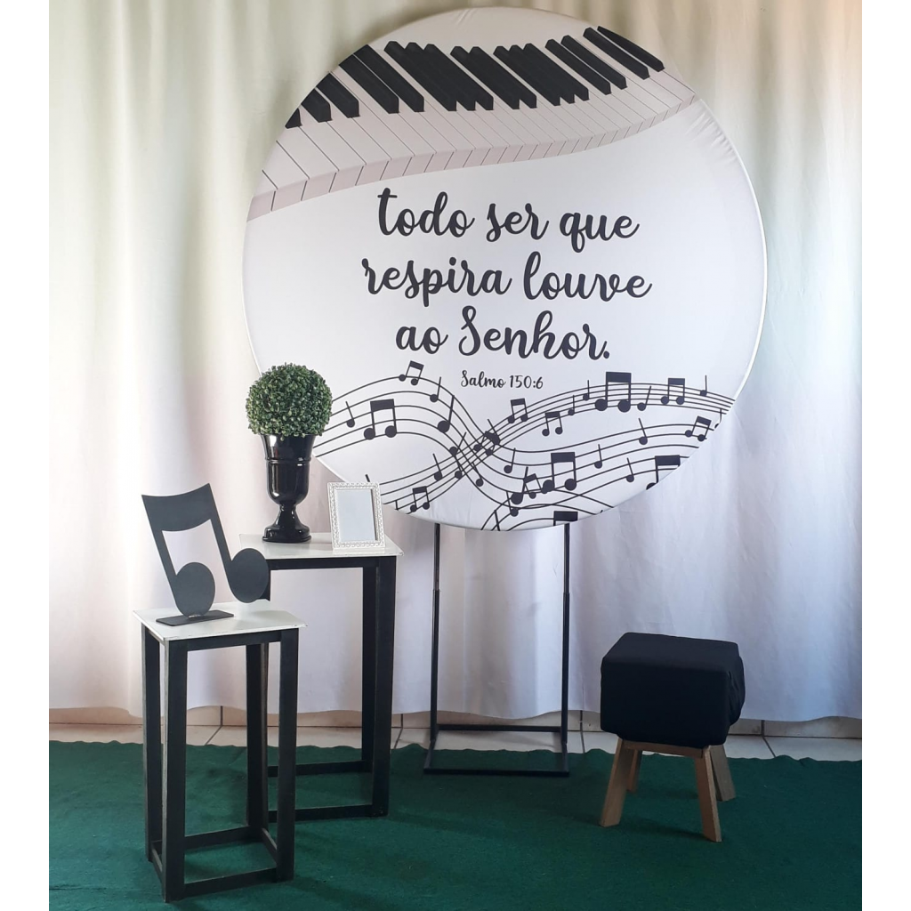 Musica Salmo 150 Cenario - Rocha Decorações