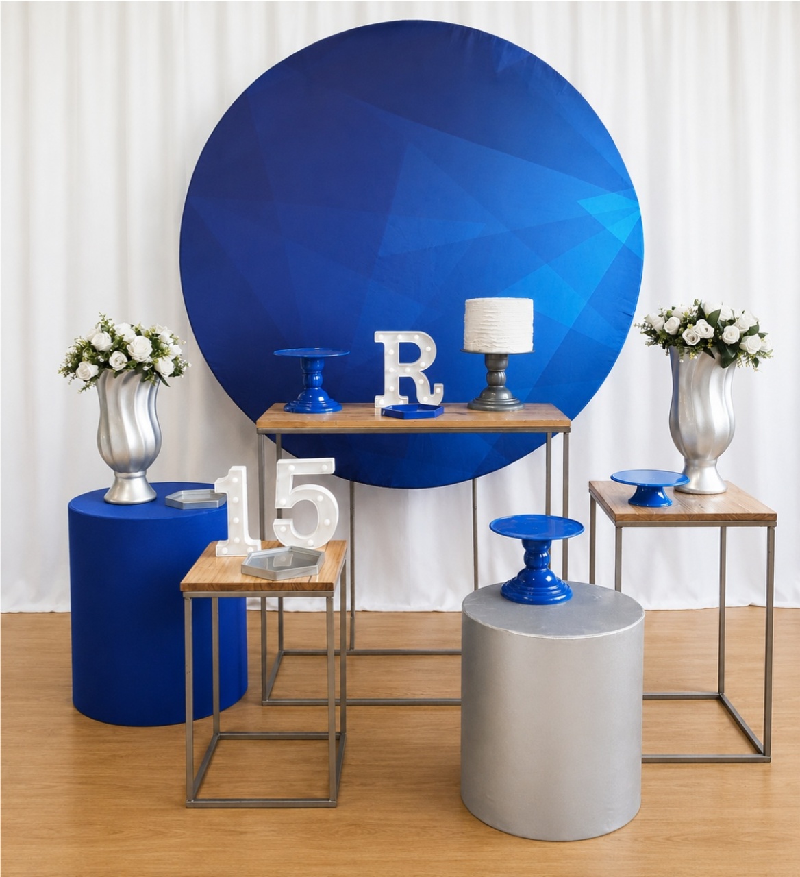 Geométrico Azul Composição K-9209 - Rocha Decorações Pegue e Monte Itatiba