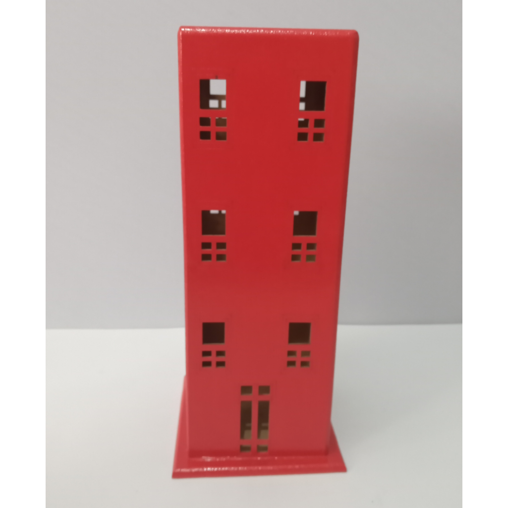 Predio Vermelho 30Cm - Rocha Decorações