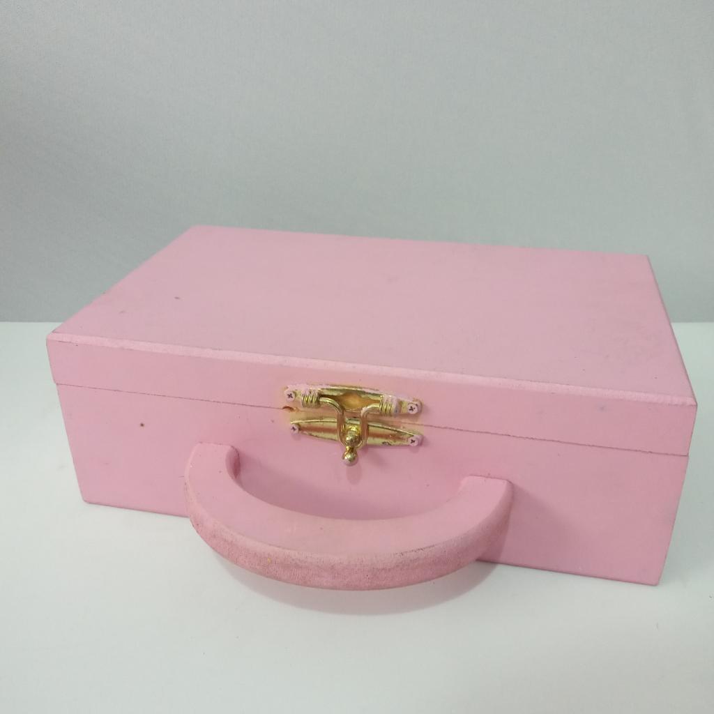 Maleta Mdf G (Cores) - Vermelho,Rosa,Azul Candy,Azul Claro - Rocha Decorações