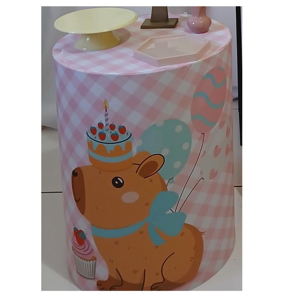 Capa Cilindro Personalizada Capivara M - Verde - Rocha Decorações