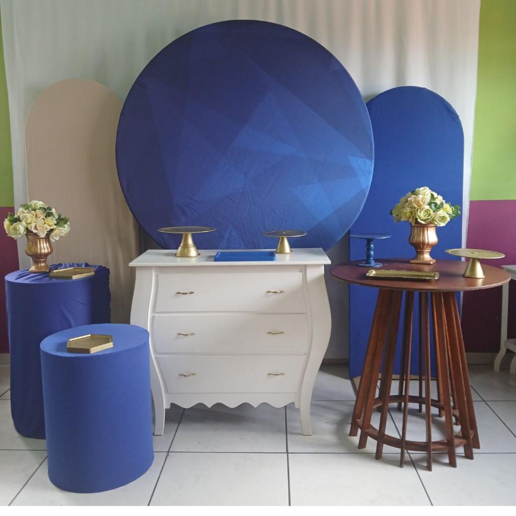Azul E Dourado Kit41403 - Rocha Decorações