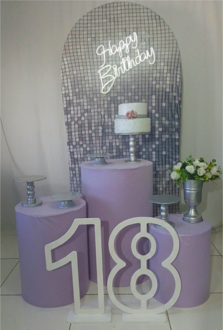 Lilas E Prata 18 Anos - Rocha Decorações