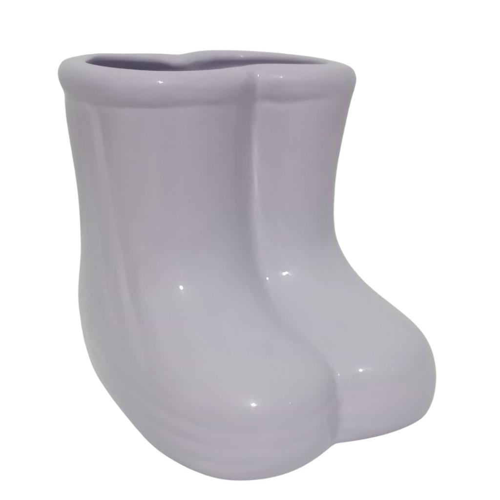 Vaso Bota Cerâmica Lilas - Rocha Decorações