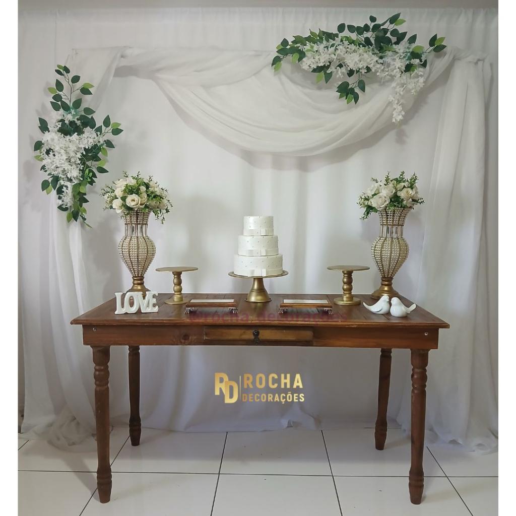 Casamento Com Arranjo de Flor No Painel Kit41534 - Rocha Decorações