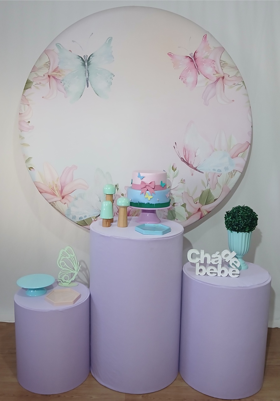 Borboleta Cha de Bebê Menina Kit Essencial - Rocha Decorações