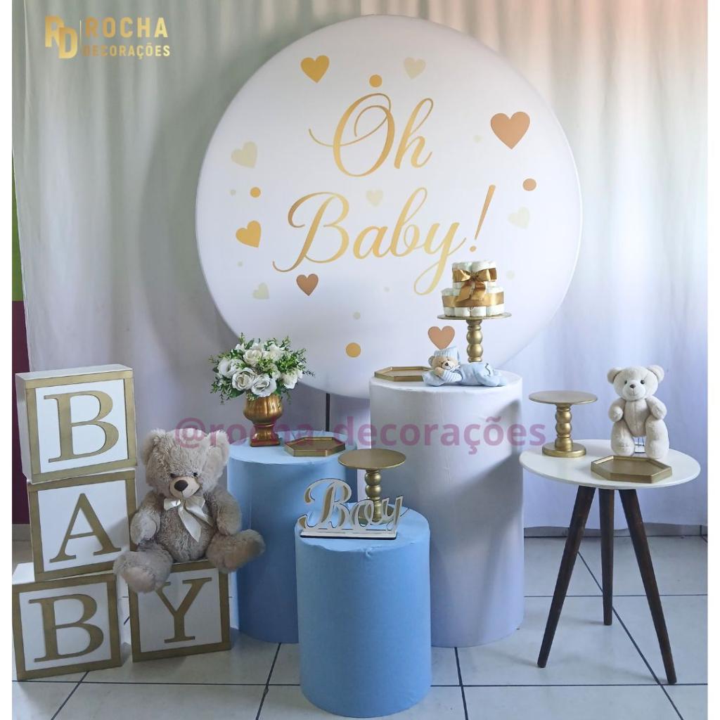 Oh Baby Cha de Bebê Menino Composição - Rocha Decorações