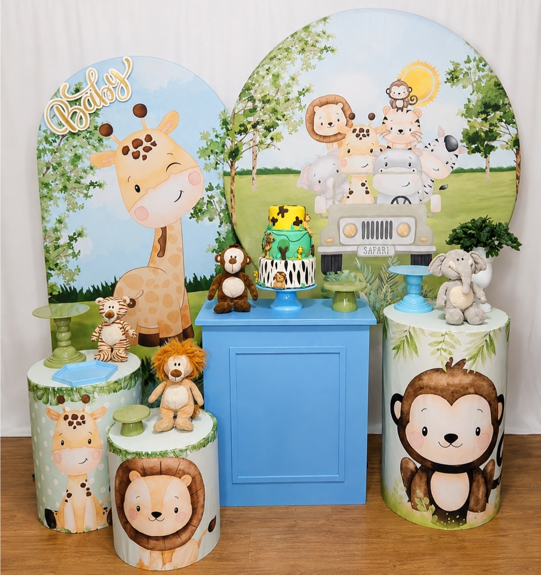 SAFARI CHA DE BEBE MENINO KIT MASTER 5770