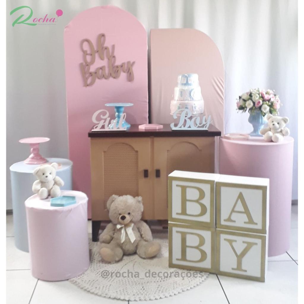 Oh Baby Revelação Rosa E Azul Composição - Rocha Decorações