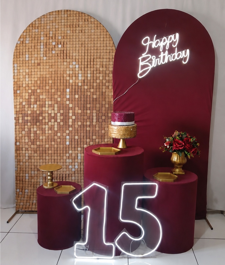 Marsala E Dourado Composição - Rocha Decorações