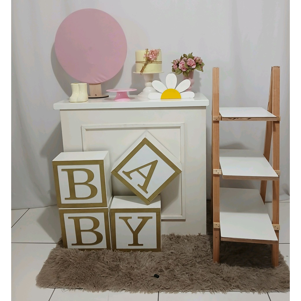 Margarida Com Escada Kit Festa Na Mesa Composição - Rocha Decorações