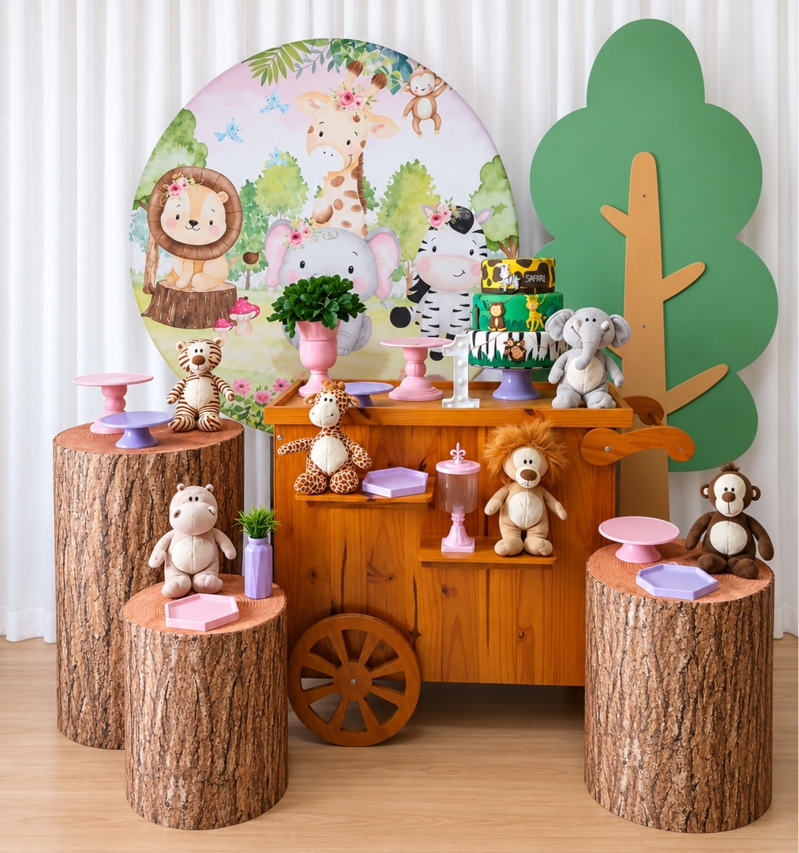 Safari Rosa Composição K-2485 - Rocha Decorações Pegue e Monte Itatiba