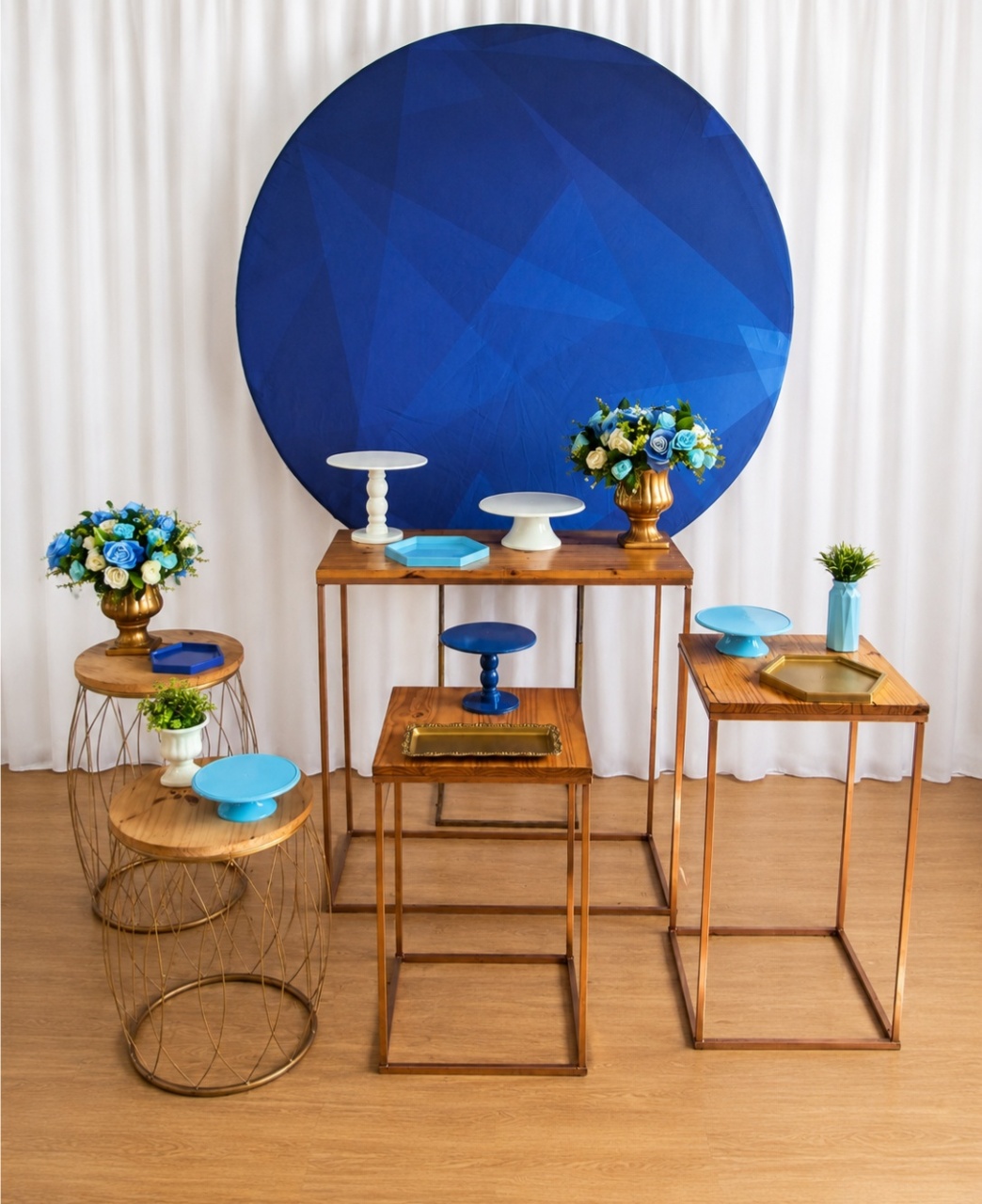 Azul Adulto Geometrico K-2819 - Rocha Decorações Pegue e Monte Itatiba