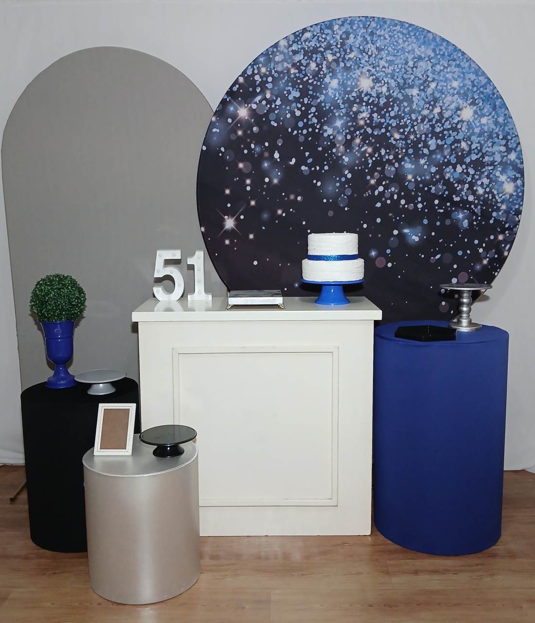 GLITTER AZUL E PRETO ADULTO MASCULINO KIT MASTER