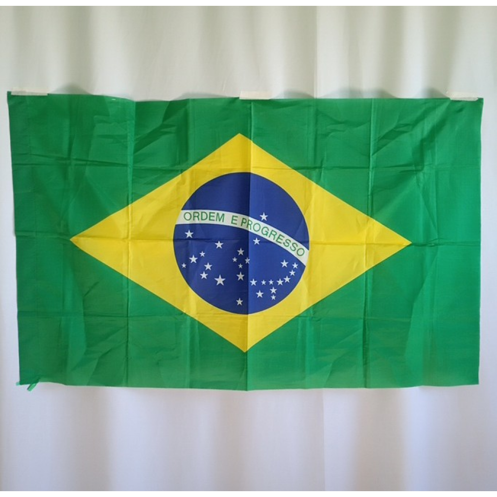 Painel Bandeira Brasil Tecido 1,20M X 1,00M - Rocha Decorações