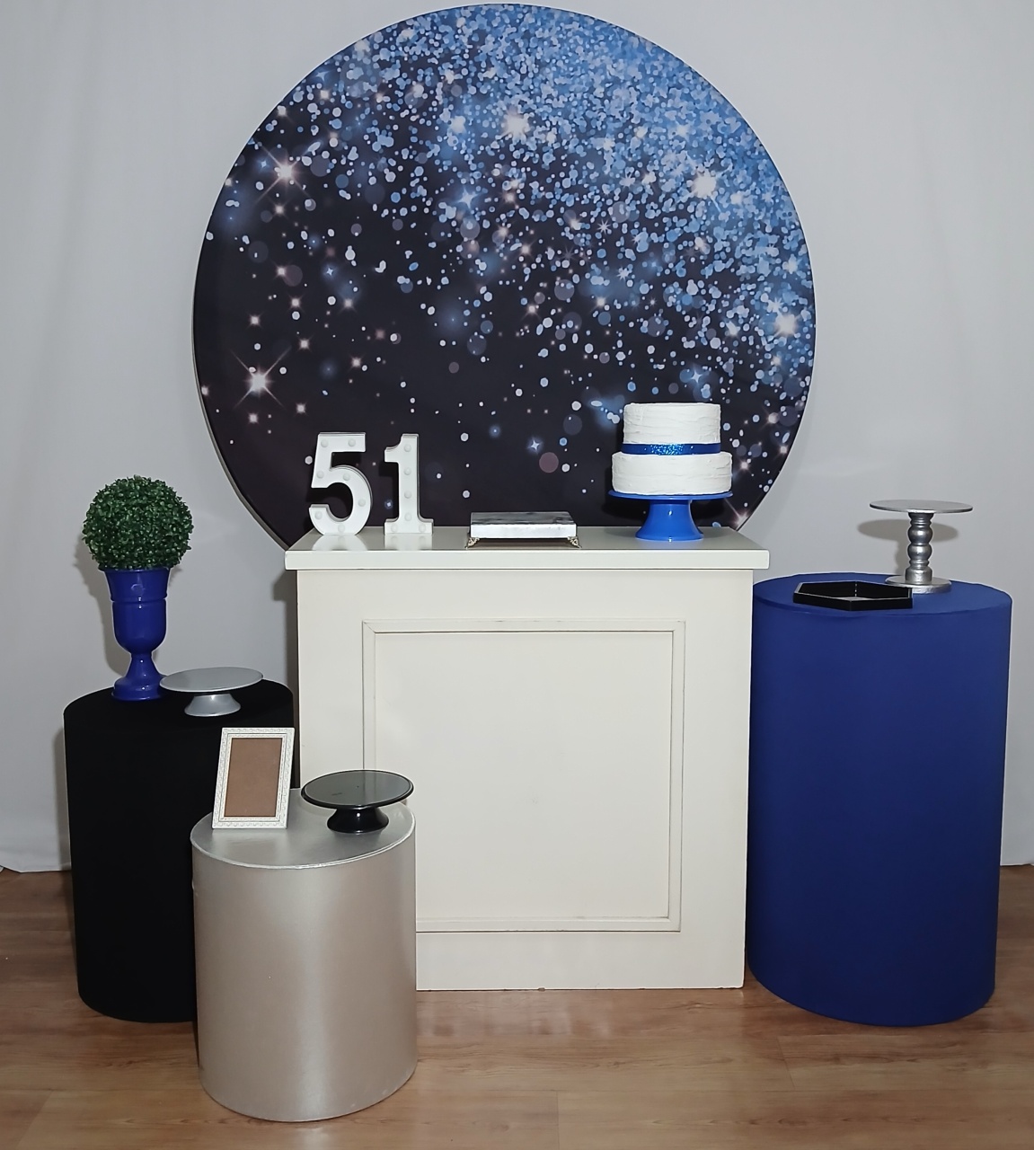 GLITTER AZUL E PRETO ADULTO MASCULINO KIT PLUS