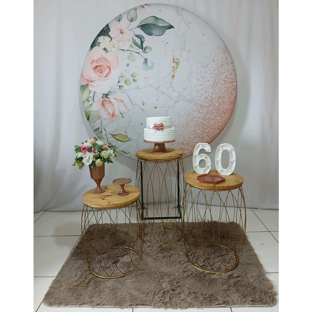 Floral Salmão E Rose Com Garden Kit Premium - Rocha Decorações