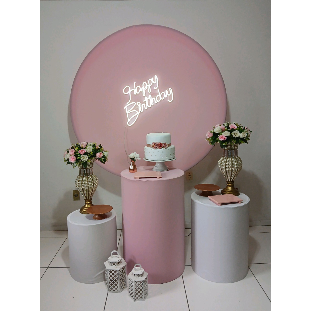 Happy Birthday Feminino Composição - Rocha Decorações
