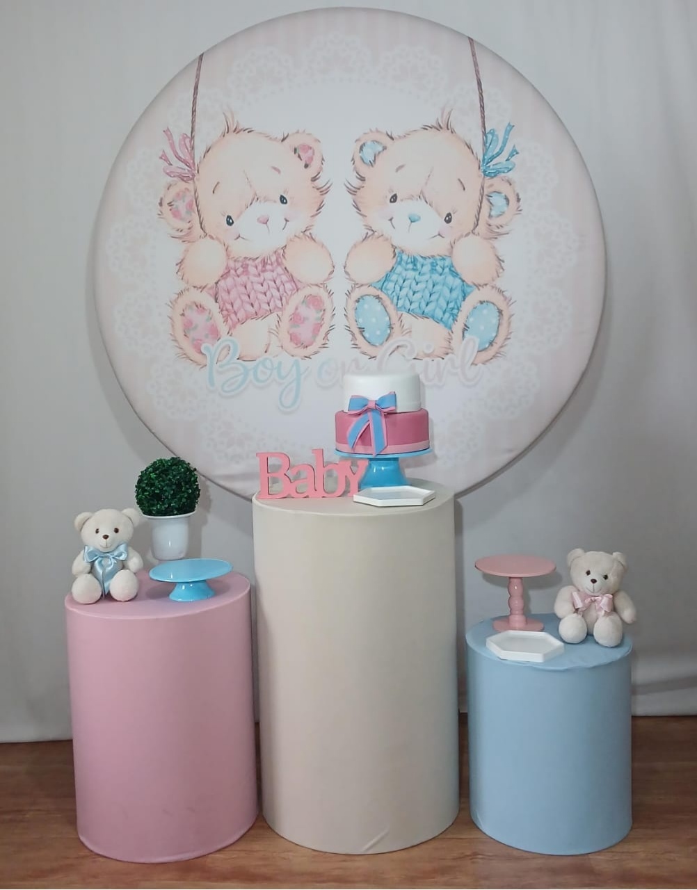 URSO REVELAÇÃO AZUL E ROSA KIT ESSENCIAL 2232
