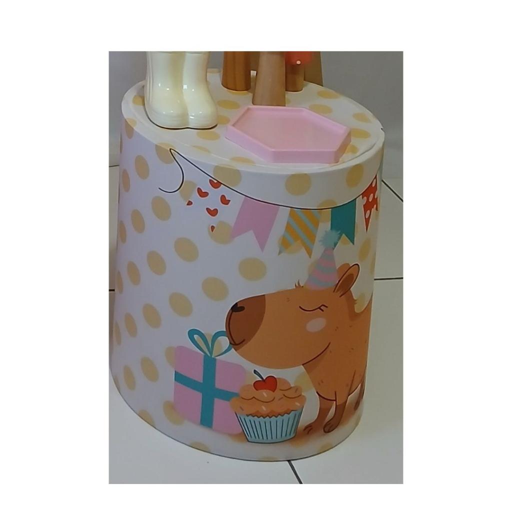 Capa Cilindro Personalizada Capivara P - Verde - Rocha Decorações