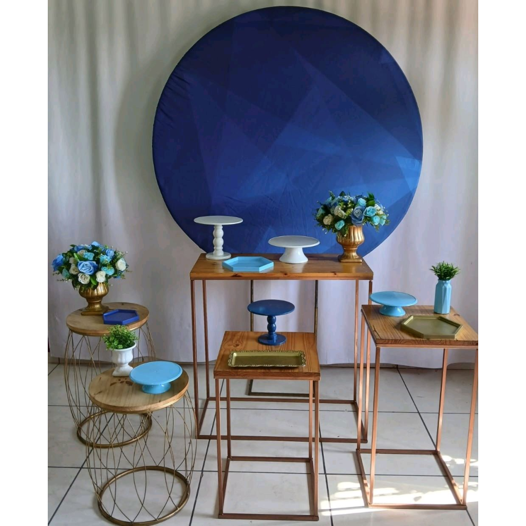 Azul Geometrico Kit - Rocha Decorações