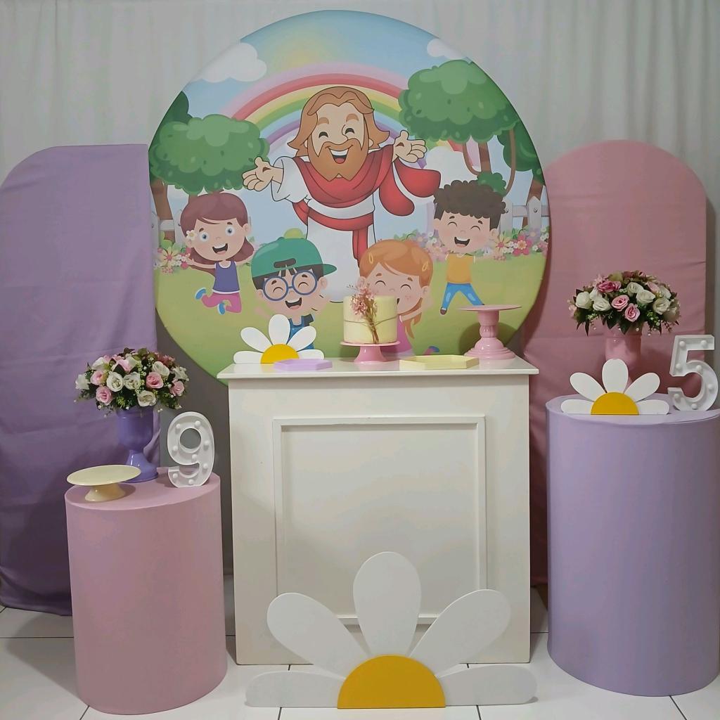 Jesus E As Crianças Com Margaridas Composição - Rocha Decorações
