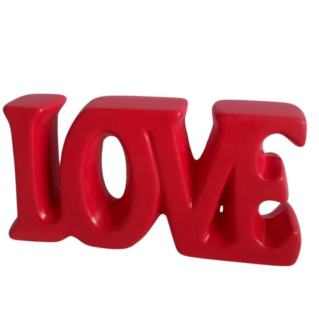 Love Vermelho Cerâmica - Rocha Decorações