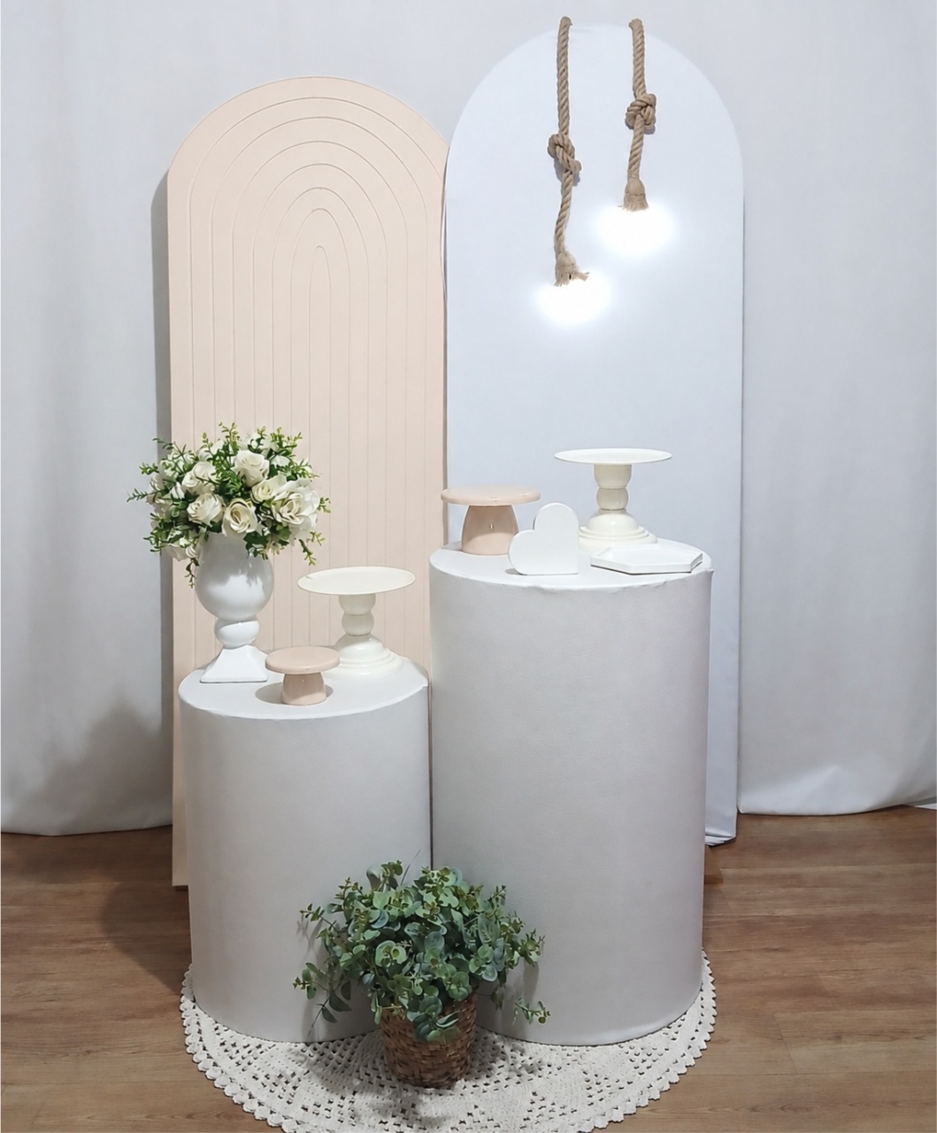 Branco E Bege K-6883 - Rocha Decorações Pegue e Monte Itatiba