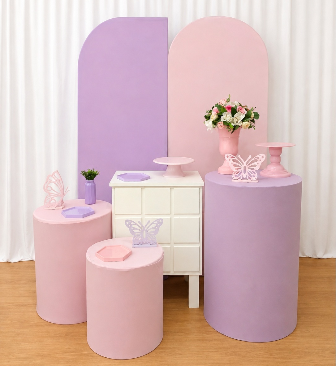 Borboleta Rosa E Lilás K-2396 - Rocha Decorações Pegue e Monte Itatiba