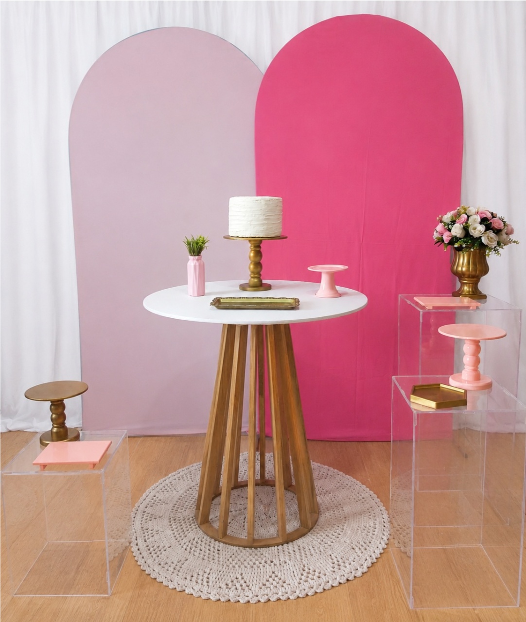 Fazendinha Rosa Composição 7955 - Rocha Decorações Pegue e Monte Itatiba
