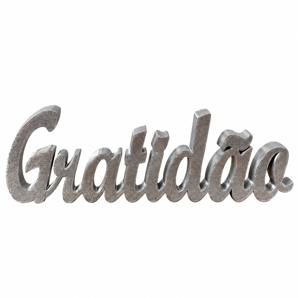Gratidão Prata Palavra0,15Cm - Rocha Decorações Pegue e Monte Itatiba