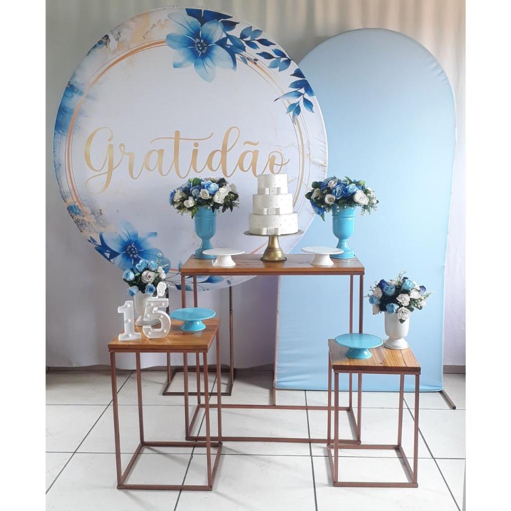 Gratidão Azul 15 Anos Composição - Rocha Decorações