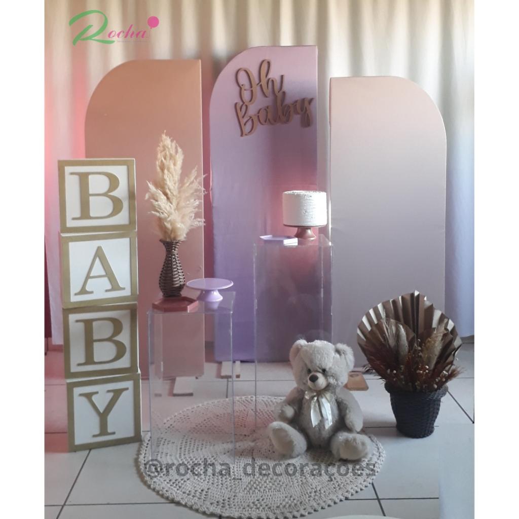 Lila E Nude Cha de Bebe Composição - Rocha Decorações
