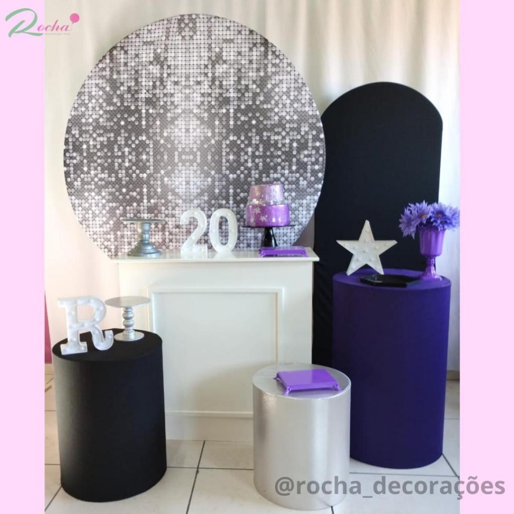 Glitter Prata E Roxo Kit Master - Rocha Decorações