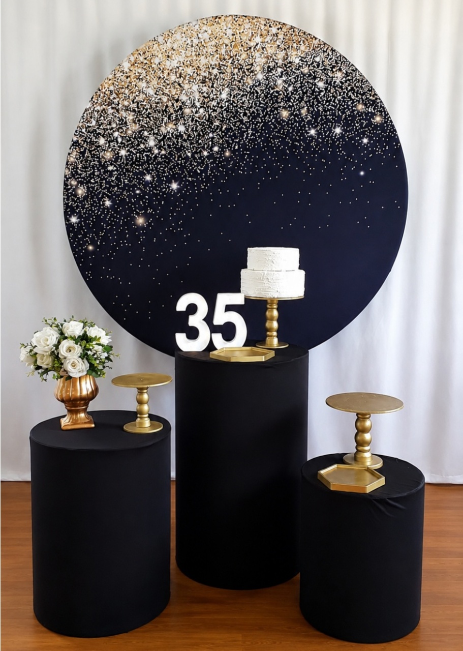 GLITTER DOURADO E PRETO ADULTO KIT ESSENCIAL