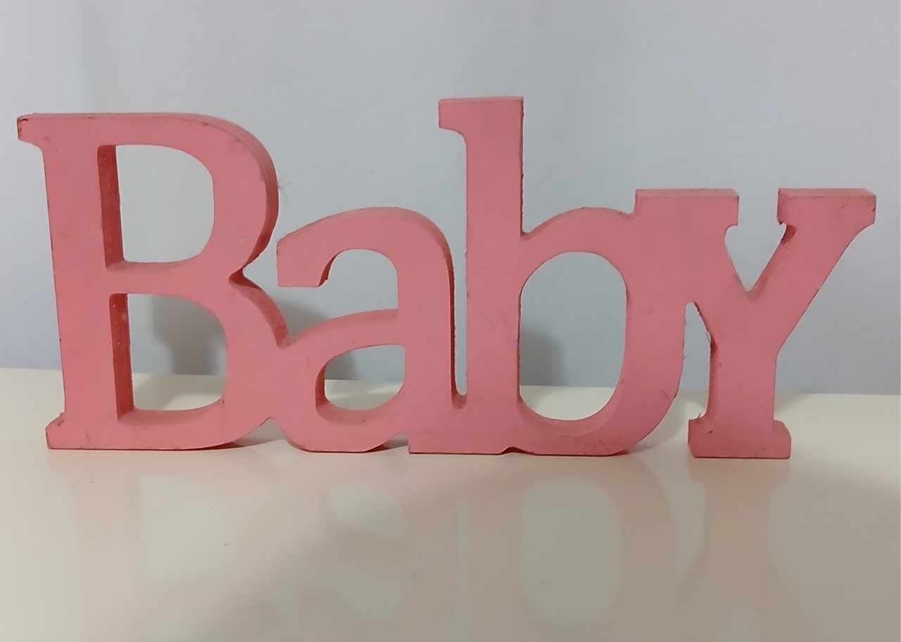Palavra Baby Rosa - Rocha Decorações