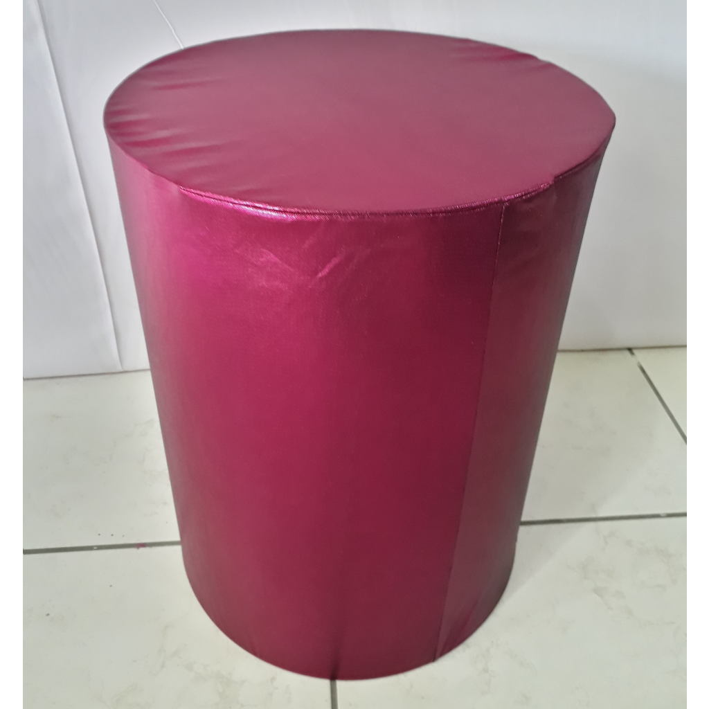 Capa Cilindro Metalizada Pink G - Pink - Rocha Decorações