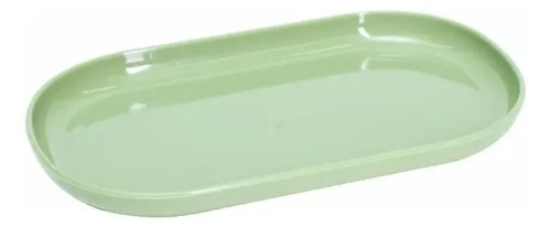Bandeja Verde Oliva Oval - Rocha Decorações