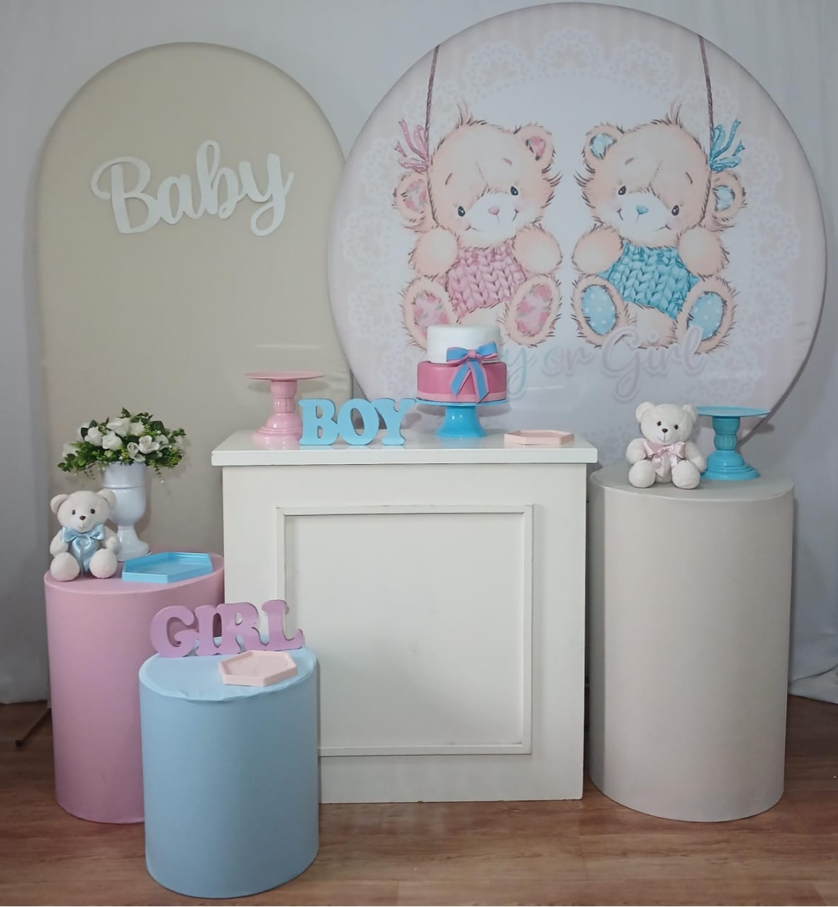 URSO REVELAÇÃO AZUL E ROSA KIT MASTER 6180