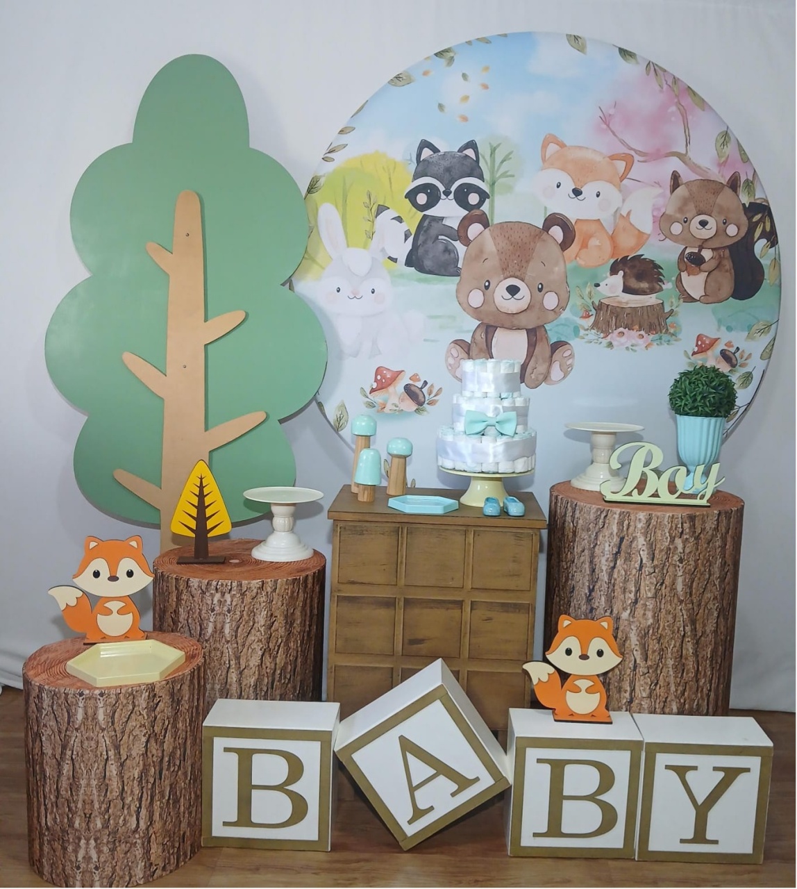 BOSQUE CHA DE BEBE MENINO KIT MASTER COM ADICIONAL CUBOS 02