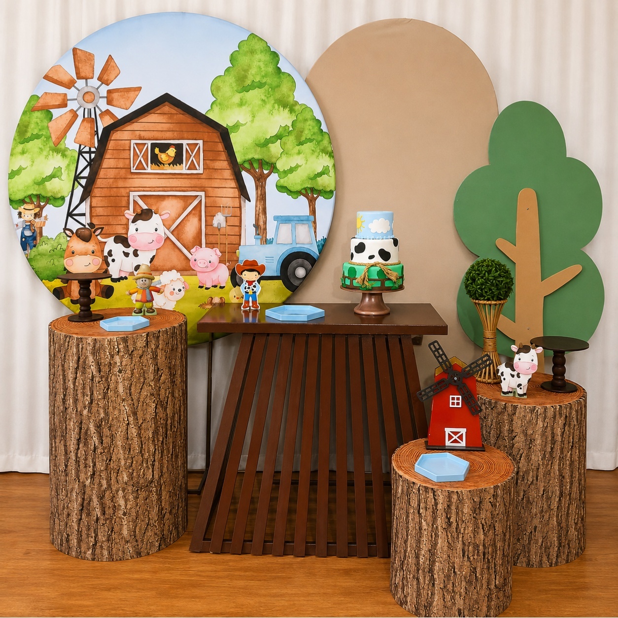 Fazendinha Menino Composição K3117 - Rocha Decorações Pegue e Monte Itatiba