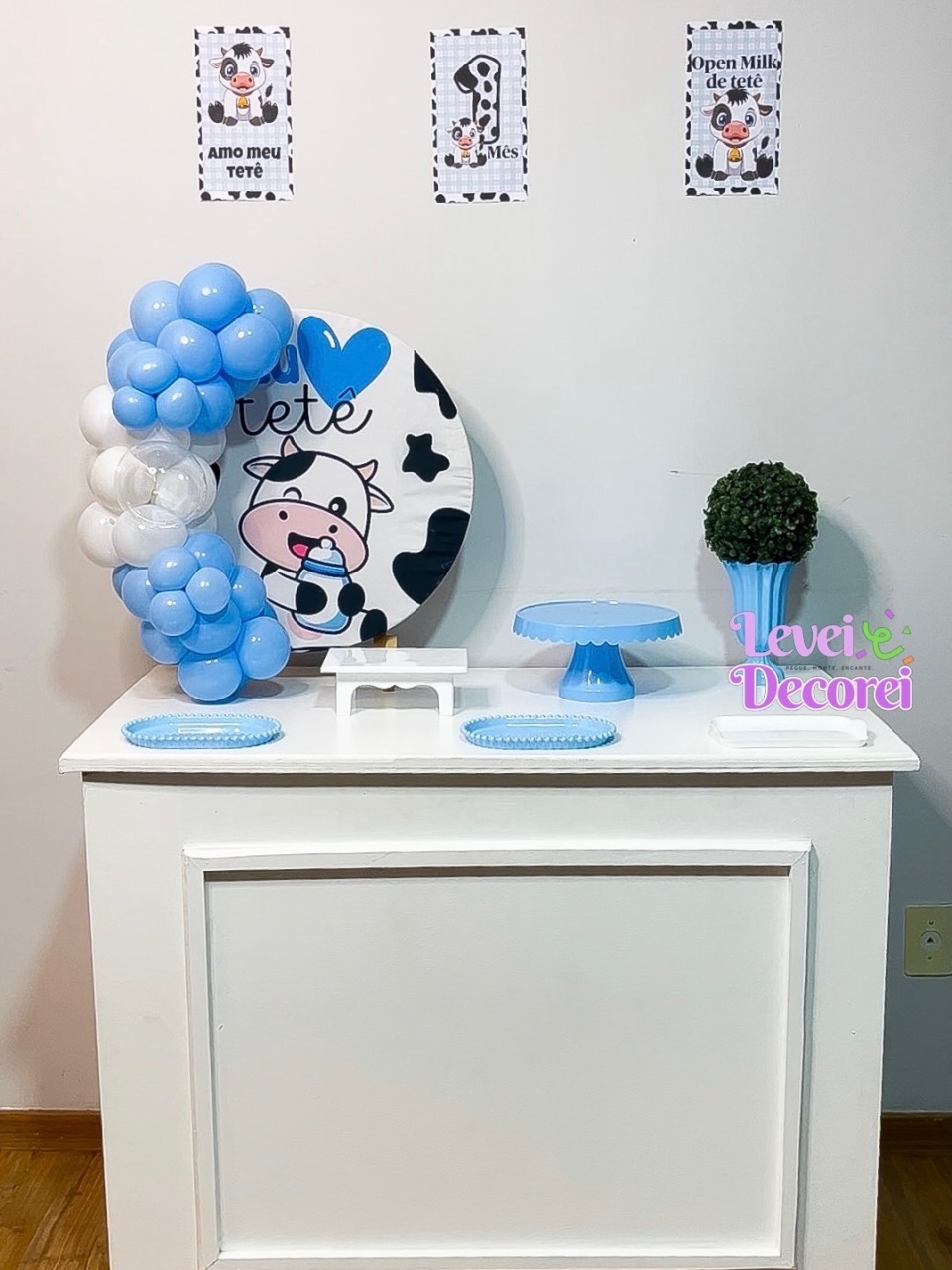Kit Presença - Eu Amo Tetê - Azul - Levei Decorei