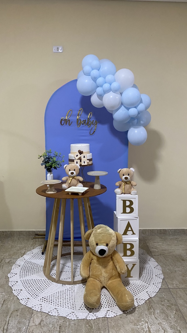Chá de Bebê Azul- Mesa Ripada - AC Festas Pegue e Monte