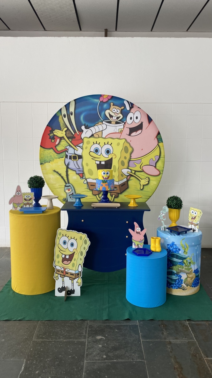 Bob Esponja- Ouro - AC Festas Pegue e Monte