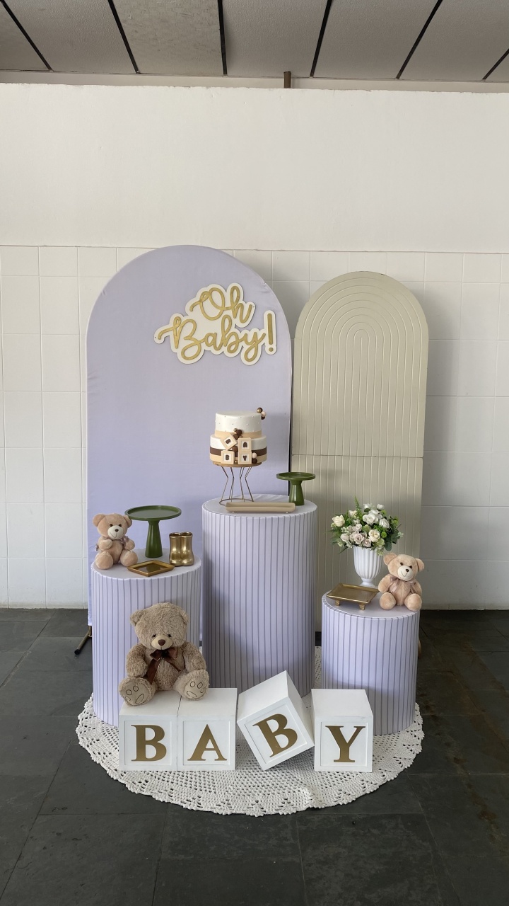 Oh Baby- Branco E Nude - AC Festas Pegue e Monte