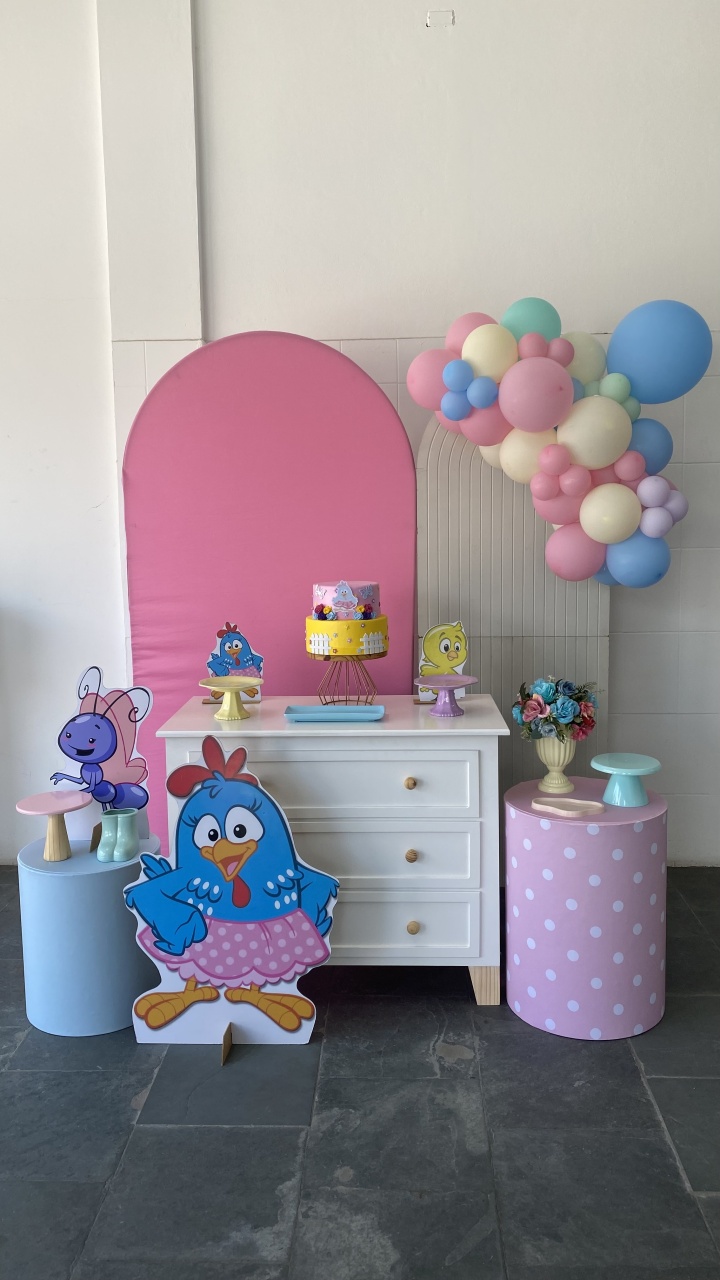 Galinha Pintadinha Rosa - AC Festas Pegue e Monte