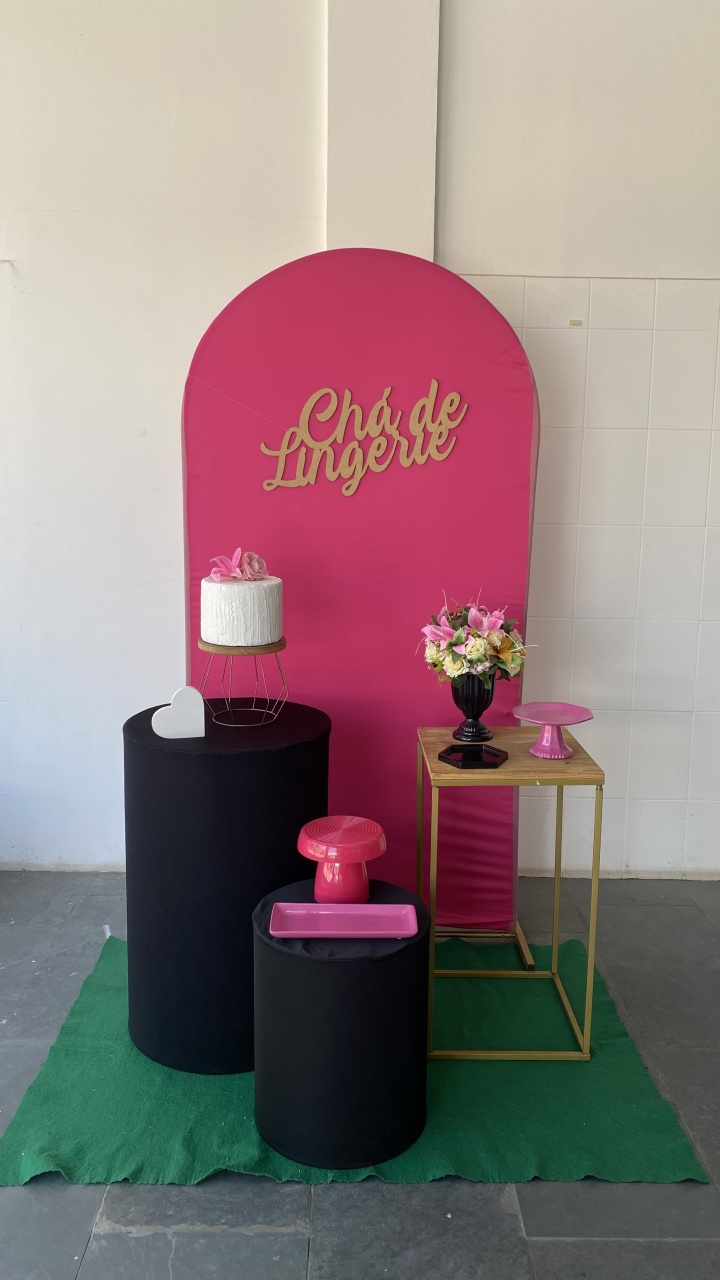 Chá de Lingerie- Pink E Preto - AC Festas Pegue e Monte
